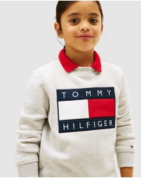 Tommy Hilfiger - Heritage Flag Applique Crew Neck Sweatshirt - Kids