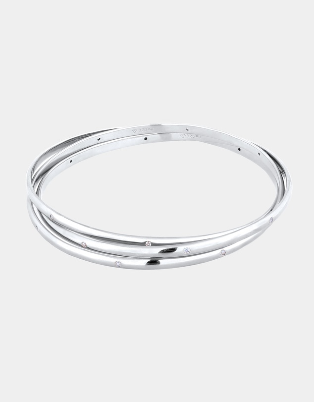 Elli Jewelry - Bangle Trio Zirconia 925 Sterling Silver