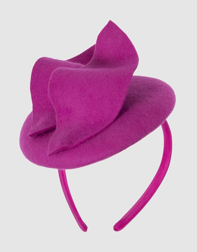 Max Alexander - Felt Winter Fuchsia Pillbox Fascinator