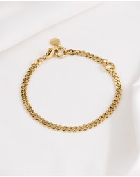 Wanderlust + Co - Chunky Curb Gold Chain Bracelet