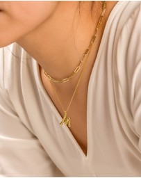 Wanderlust + Co - Alphabet Bubble Pendant Necklace - Letter M