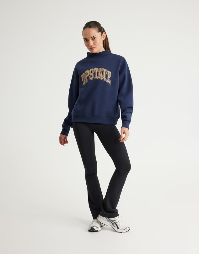 Upstate - College Mock Neck - Midnight Navy