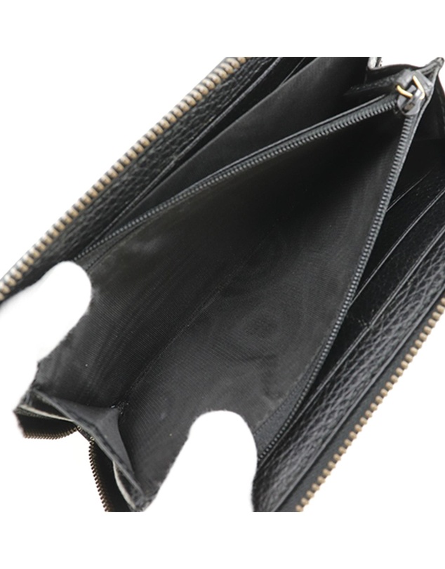 Pre-Loved by Azura Reborn - Pre-Loved GG Marmont Pebbled Calfskin Embroidered Blind For Love Zip Around Wallet