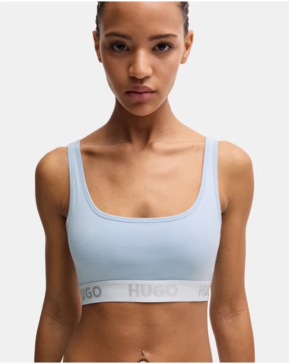 HUGO - Stretch-Cotton Logo Bralette