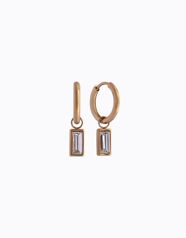 PETA AND JAIN - Fae Baguette Charm Earrings
