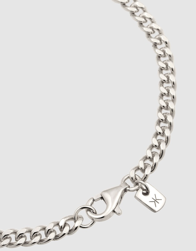 Kuzzoi - ICONIC EXCLUSIVE - Curb Chain Bracelet with Enamel Detail in 925 Sterling Silver