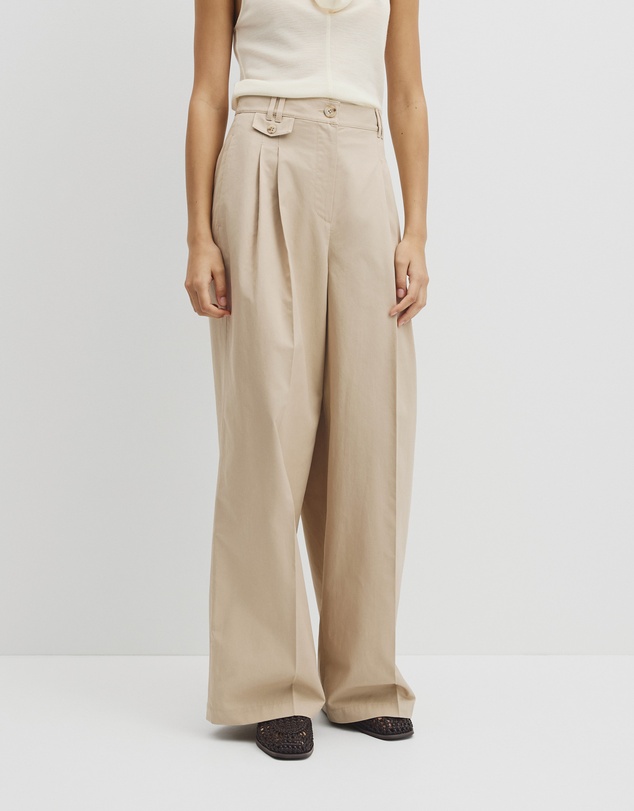 Country Road - Cotton Blend Pleat Front Pant