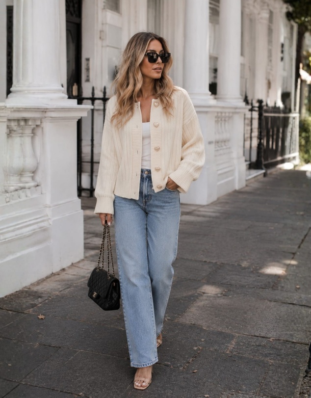 Esther & Co - Seah Cardigan - Cream
