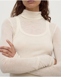 Assembly Label - Nora Merino Wool Layered Turtleneck Top
