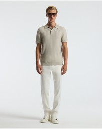 Calibre - Honeycomb Knit Polo Stone
