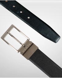 DENTS - Heritage Reversible Full Grain Leather Belt with Satin Nickel Buckle