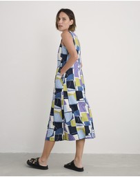 Seasalt - Seasalt Cornwall Blue Sleeveless Grass Wave Dress
