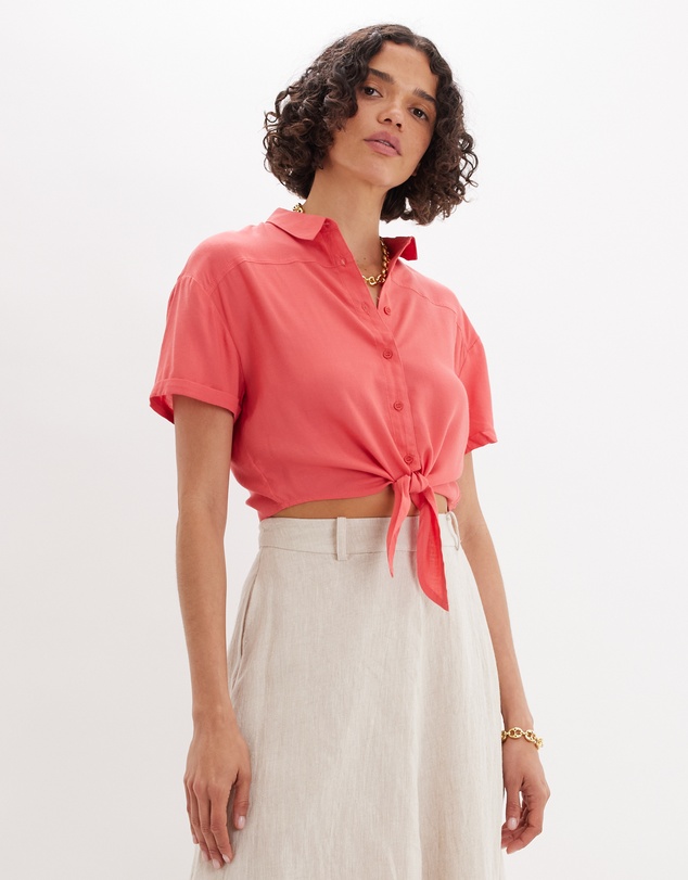 Amelius - Amabel Short Sleeve Crop Shirt
