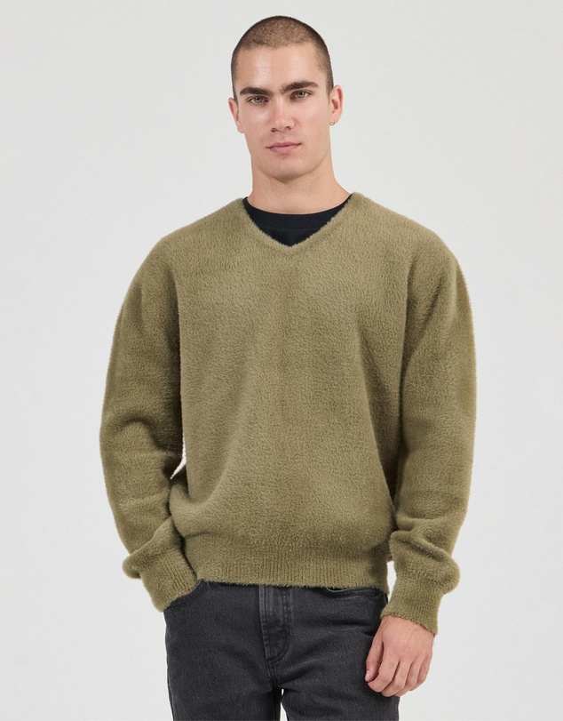 Rolla's - Shag V Neck Knit Jumper