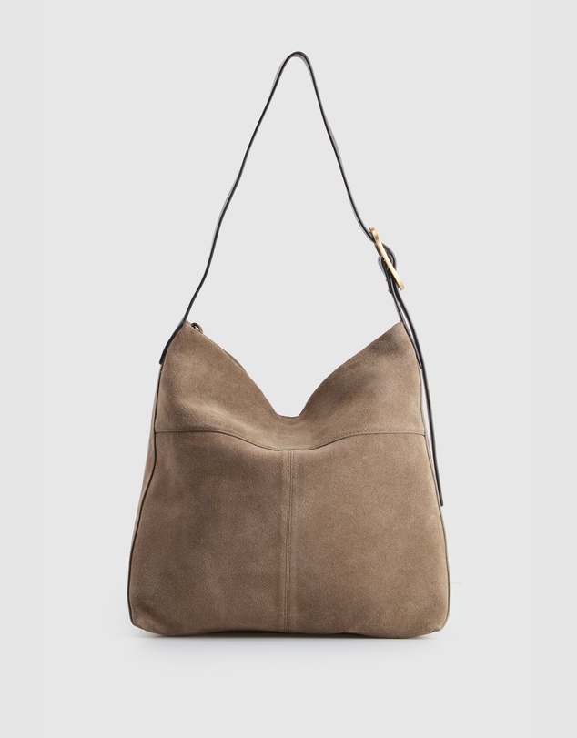 Evity - Malia Leather Suede Hobo Bag