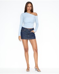 Dazie - Katia Asymmetric Jersey Top