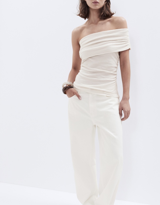 UNISON - Textured One Shoulder Top