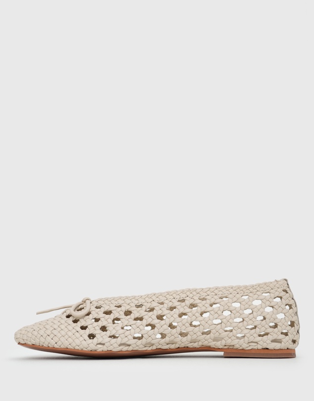Betts - Georgia Leather Woven Ballet Flats