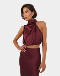 Forcast - Kaye Asymmetric Cowl Neck Top