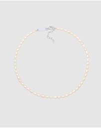 Kuzzoi - ICONIC EXCLUSIVE - Necklace Men Vintage Trend Oval with Freshwater Pearls in 925 Sterling Silver
