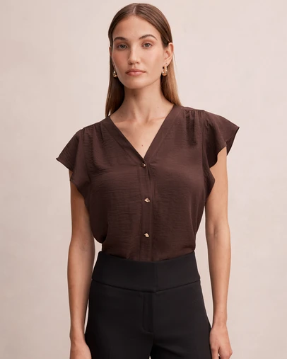Forever New - Cecilia Flutter Sleeves Blouse