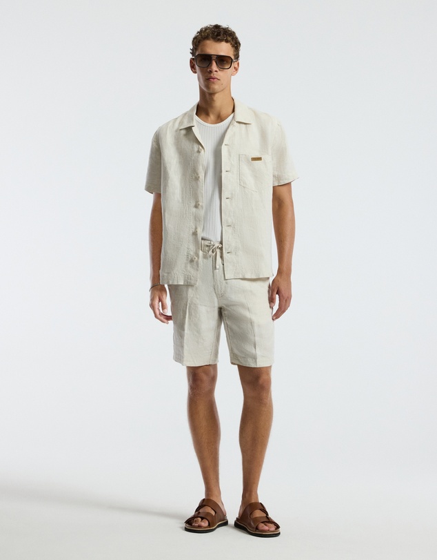 Calibre - Washed Linen Shorts Natural