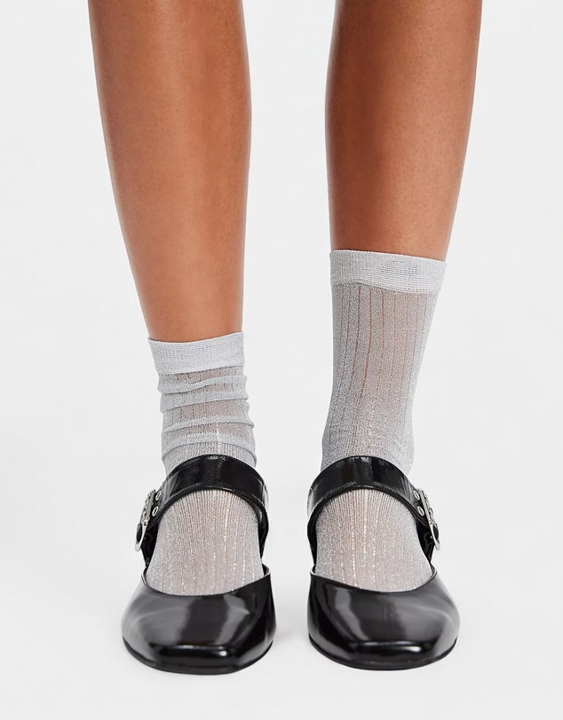 High Heel Jungle - Beam Ribbed Lurex Cotton Sock