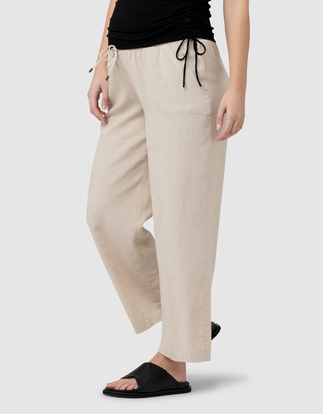 Ripe Maternity - Indi Wide Leg Linen Pant