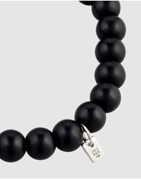 Kuzzoi - ICONIC EXCLUSIVE - Onyx and Turquoise Bead Bracelet with Sterling Silver Elements