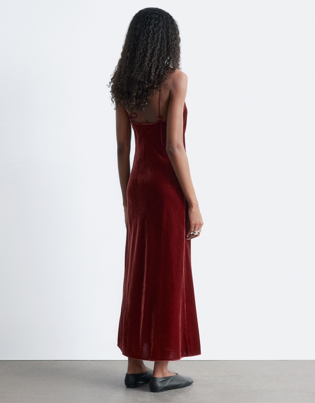& Other Stories - Strappy Velvet Midi Dress
