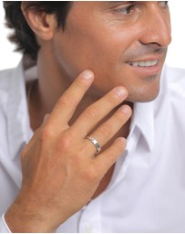 Kuzzoi - ICONIC EXCLUSIVE - Ring Men Band Organic Structured in 925 Sterling Silver