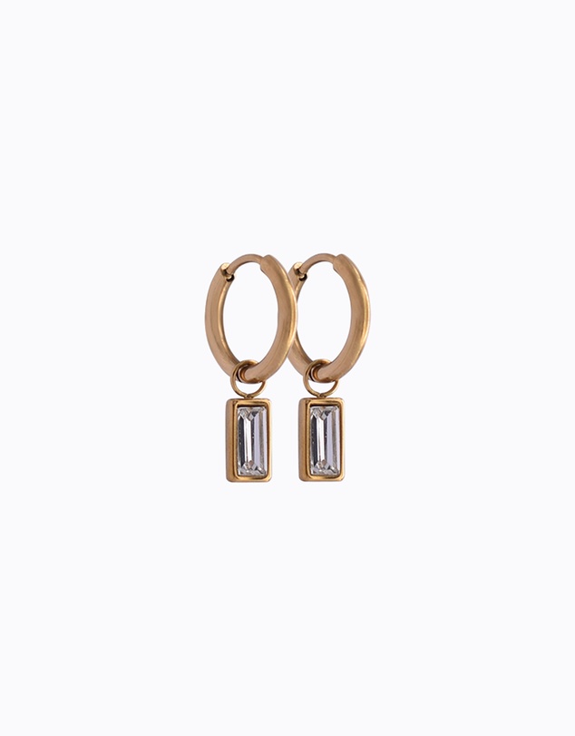 PETA AND JAIN - Fae Baguette Charm Earrings