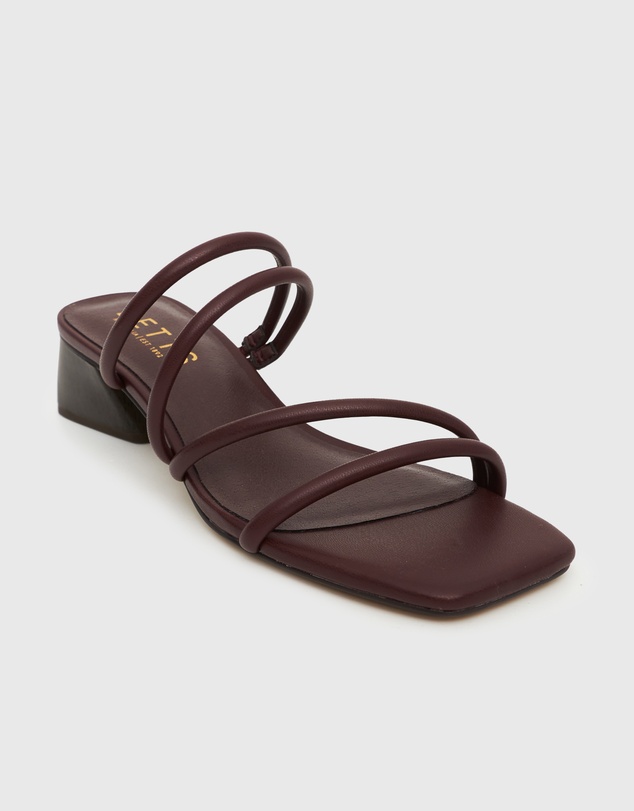 Betts - Hallie Low Wooden Block Heel Mules