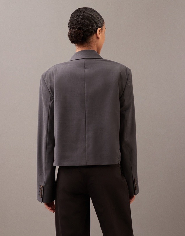 Calvin Klein - Wool Blend Cropped Blazer