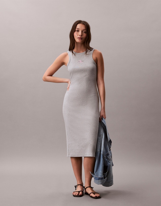 Calvin Klein Jeans - Monogram Rib Midi Tank Dress
