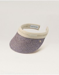 Helen Kaminski - Bianca 8 Raffia Logo Visor