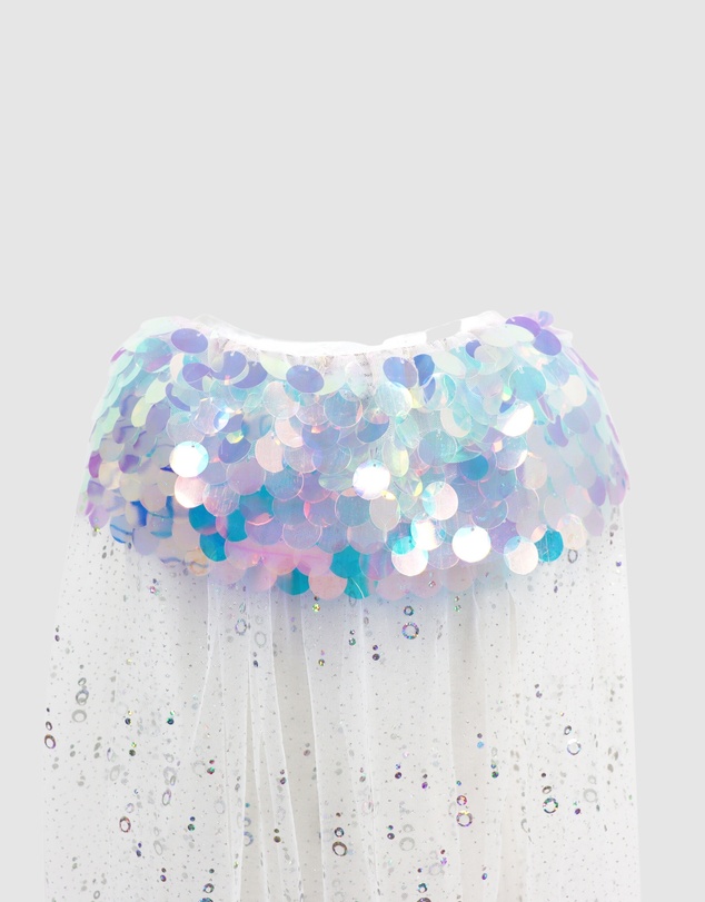 Pink Poppy - Christmas Holiday Shimmering Angel Party Cape