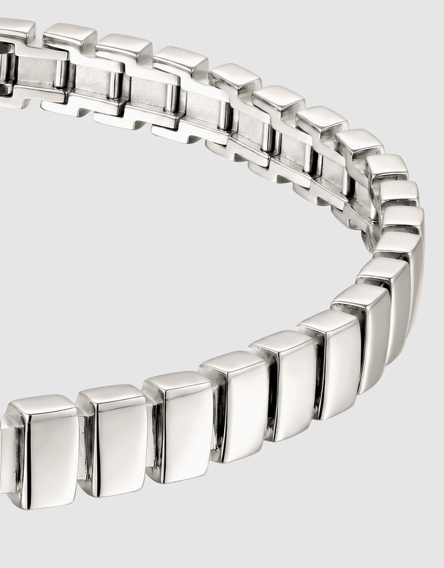 Kuzzoi - Geometric Bar Link Bracelet in 925 Silver