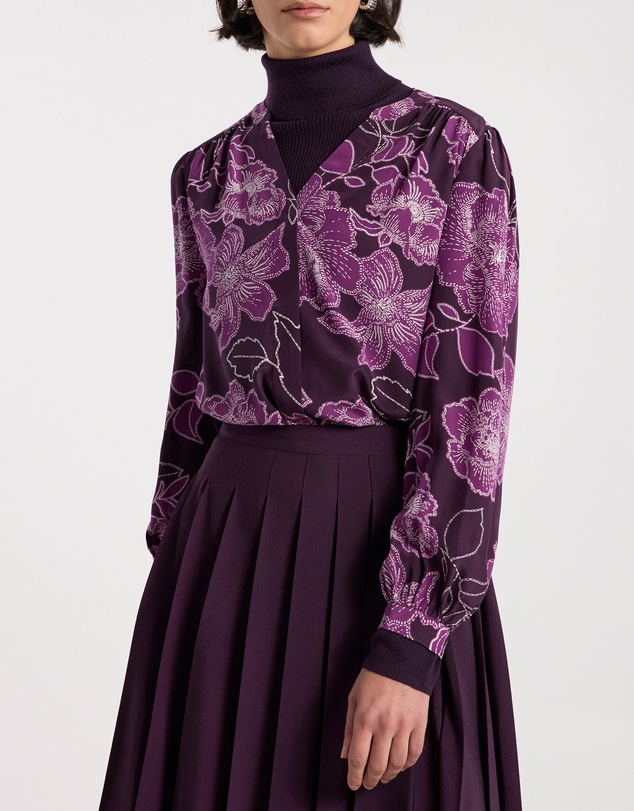 David Lawrence - Garnet Silk Blouse