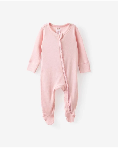 Cotton On Kids - Littlie Organic Long Sleeve Zip Romper