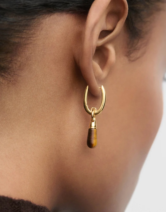 PDPAOLA - Tiger Eye Jupiter Single Hoop