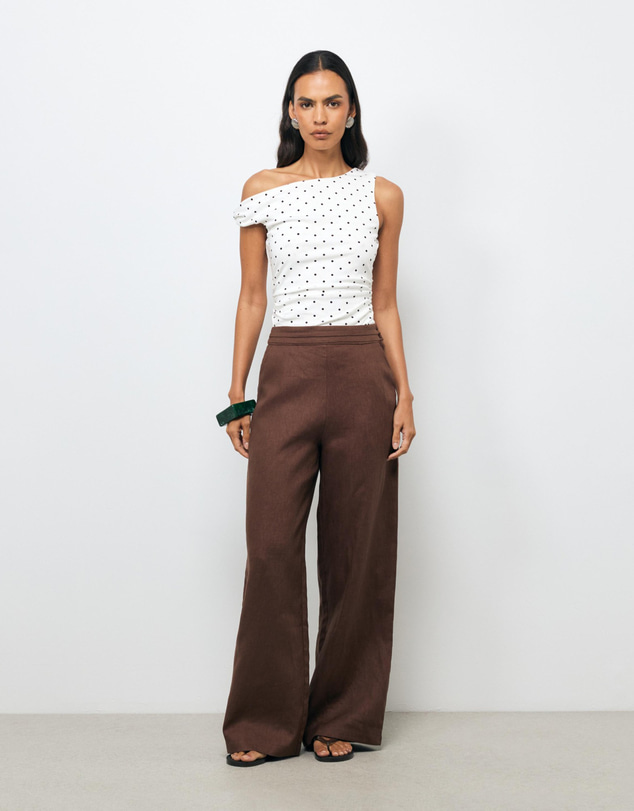 Revibe - Repaired AERE Wren Linen Pants - AU 8