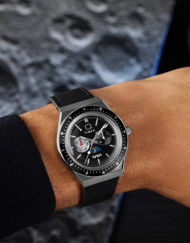 TIMEX - Q Timex NASA 40mm Leather Strap Watch