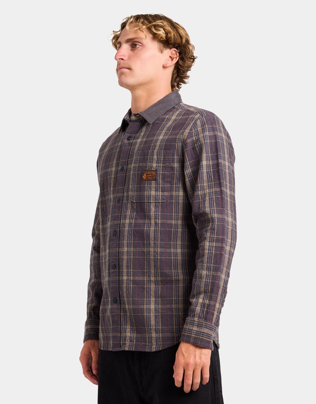 Volcom - Mens Stonevise Plaid Long Sleeve Shirt