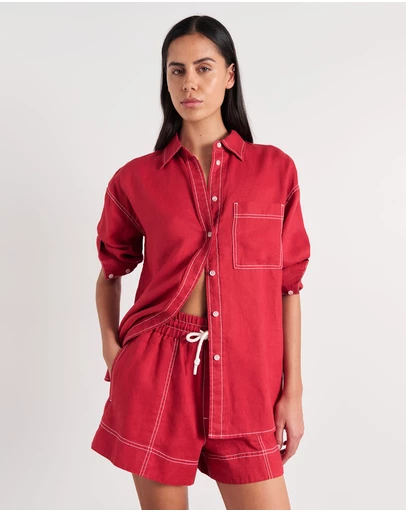 Jag - Gigi Linen Relaxed Shirt - ICONIC EXCLUSIVE
