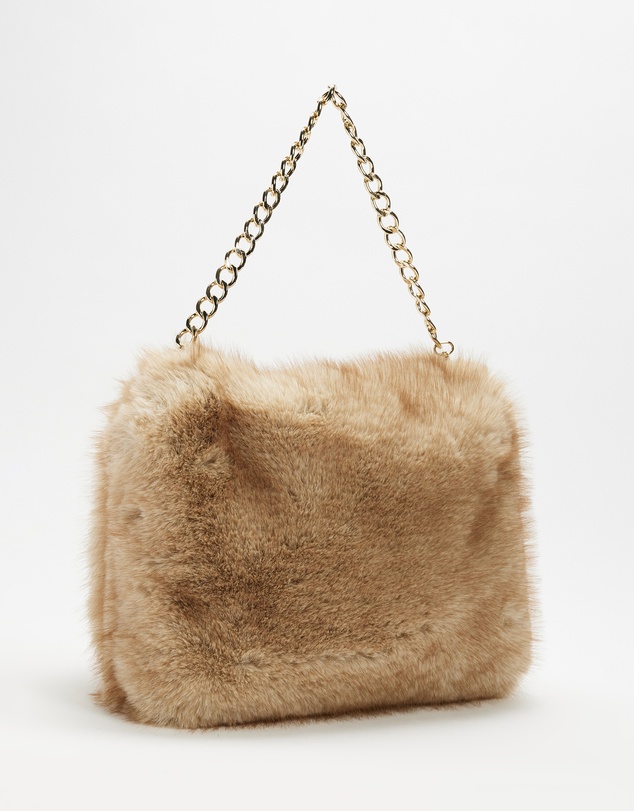 Lindsay Nicholas New York - Arlo Faux Fur Bag in Sable