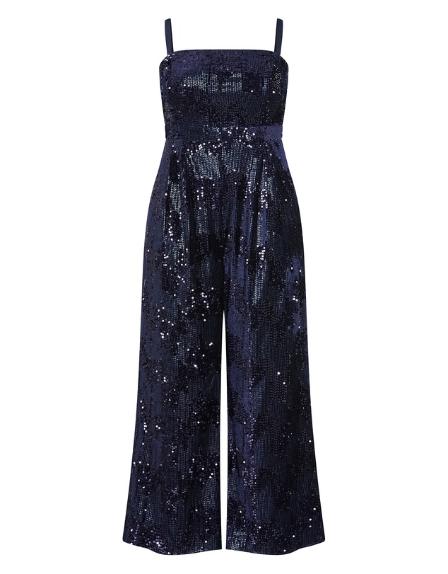City Chic - Glimmer Sequin Strapless Jumpsuit