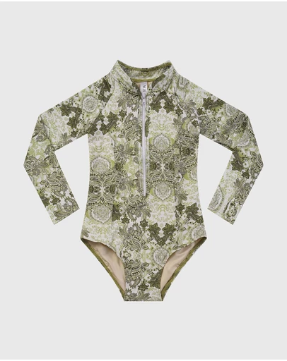 Aqua Blu Kids - Tapestry Long Sleeve One Piece - Teens