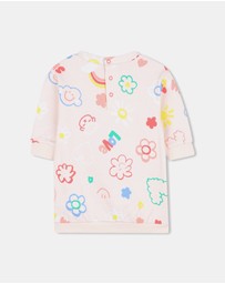 Billieblush - Graphic Print Fleece Sweater Dress - Babies