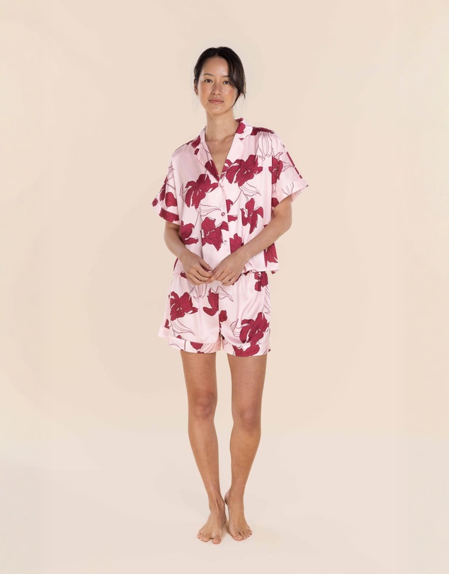 Gingerlilly - Freya Recycled Silky Satin Short Set